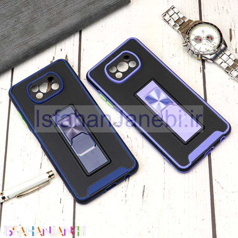 اصفهان جانبی-قاب محافظ لنزدار ضد ضربه هولدر کشویی مگنتی Xiaomi Poco X3 رنگی