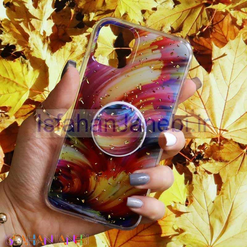 اصفهان جانبی-قاب رنگین کمانی پاپ سوکت دار خرچنگی کد8 آیفون iPhone 11