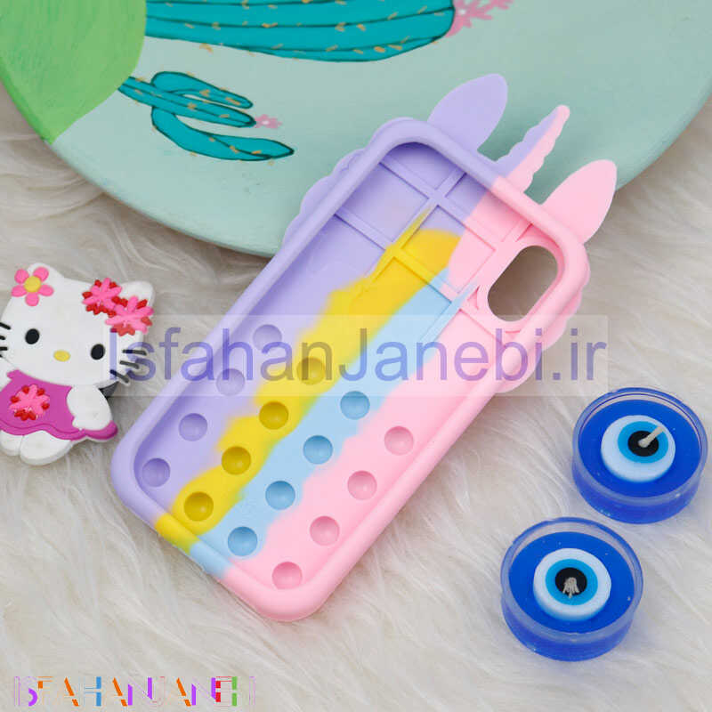 اصفهان جانبی-قاب اورجینال سیلیکونی یونیکورن پاپیتی iPhone X/XS