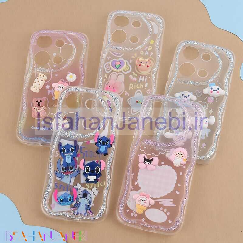 اصفهان جانبی-قاب شاینی شیائومی Redmi Note 13 Pro 4G عروسکی محافظ لنزدار