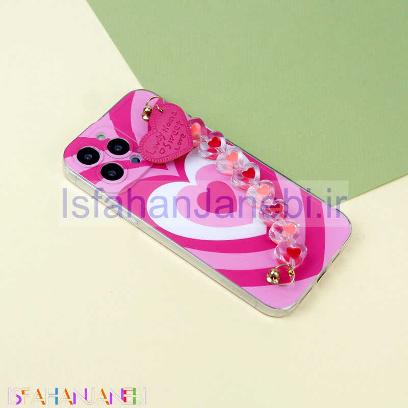 اصفهان جانبی-قاب طرحدار محافظ لنزدار + بند آویز iPhone 13 Pro Max