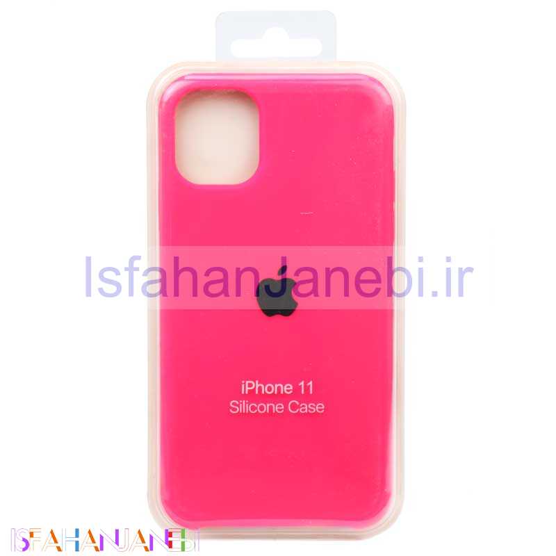 اصفهان جانبی-قاب سیلیکونی iPhone 11 صورتی فسفری