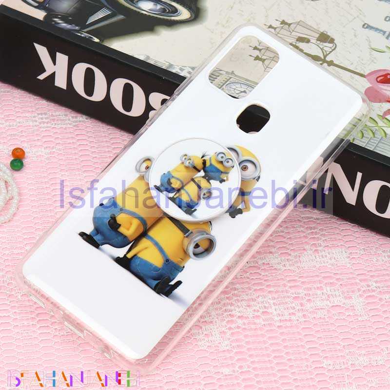 اصفهان جانبی-قاب سوپر IMD دور شفاف پاپ سوکت دار Samsung A21s مینیون