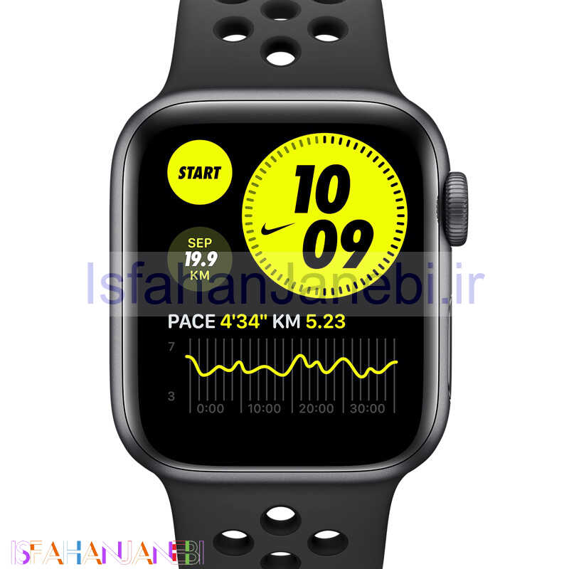 اصفهان جانبی-ساعت هوشمند اپل سری 6 Apple Watch 44mm Aluminium Case Nike Sport Band