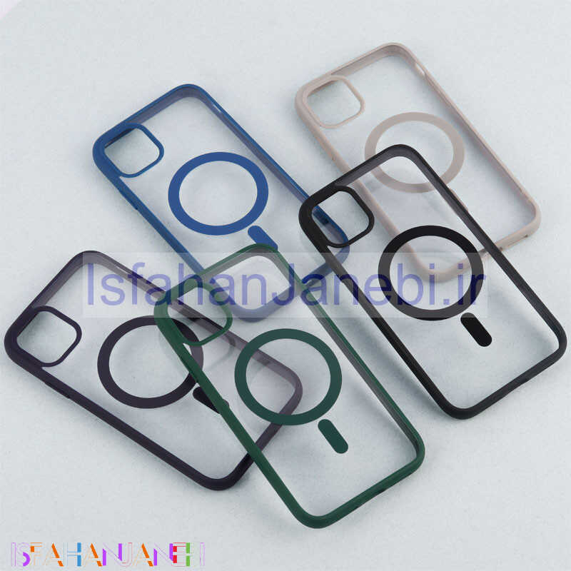اصفهان جانبی-قاب PC شفاف دور رنگی مگ سیف iPhone 11