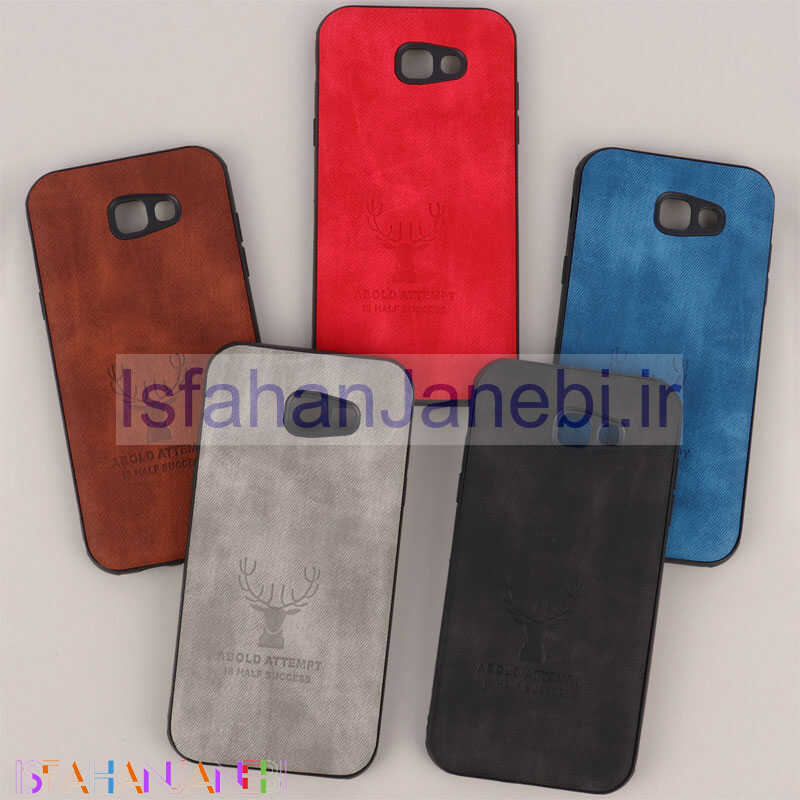 اصفهان جانبی-قاب چرمی محافظ لنزدار طرح گوزن Samsung Galaxy A7 2017