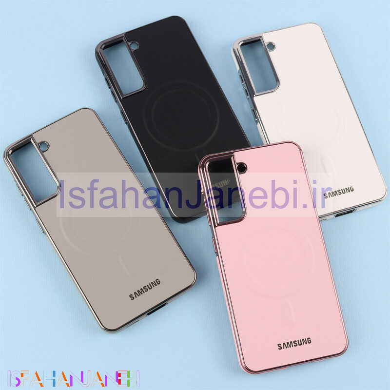 اصفهان جانبی-قاب چرمی مگ سیف سامسونگ Galaxy S21 FE 5G دور لنز براق