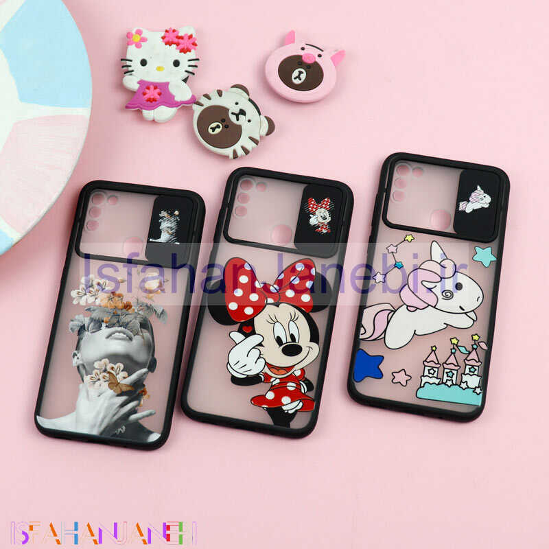 اصفهان جانبی-قاب محافظ لنز دار کشویی طرحدار دخترانه Samsung A11 سری B