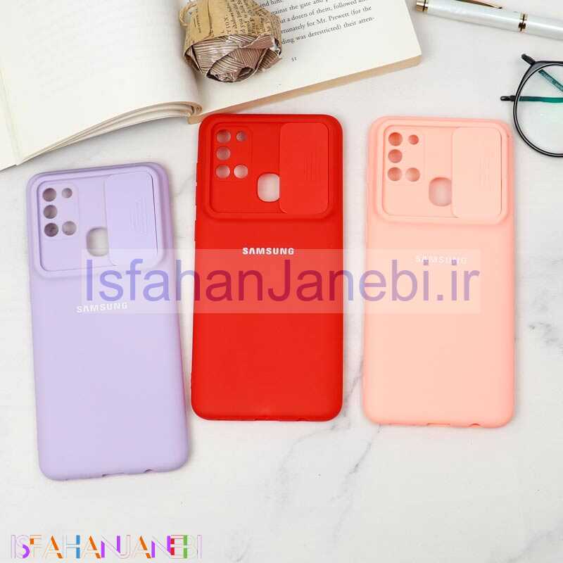 اصفهان جانبی-قاب سیلیکونی TPU محافظ لنزدار کشویی Samsung A21s لایت