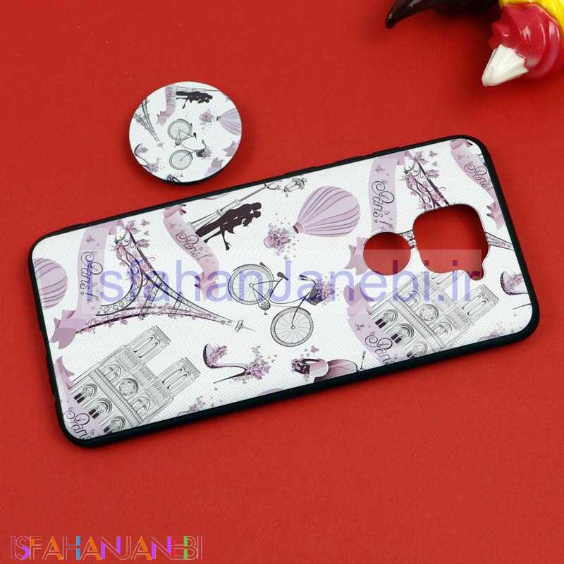 اصفهان جانبی-قاب فانتزی برجسته + پاپ سوکت طرح ایفل شیائومی Redmi Note 9 سری D