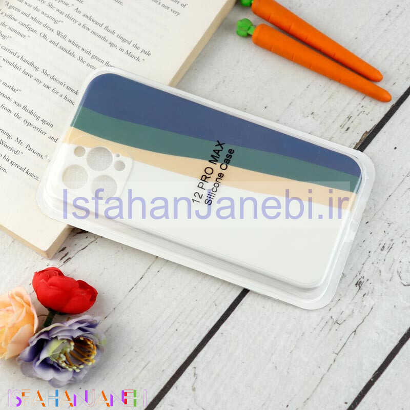 اصفهان جانبی-قاب محافظ لنزدار سیلیکونی رنگین کمانی Highcopy آیفون iPhone 12 Pro Max