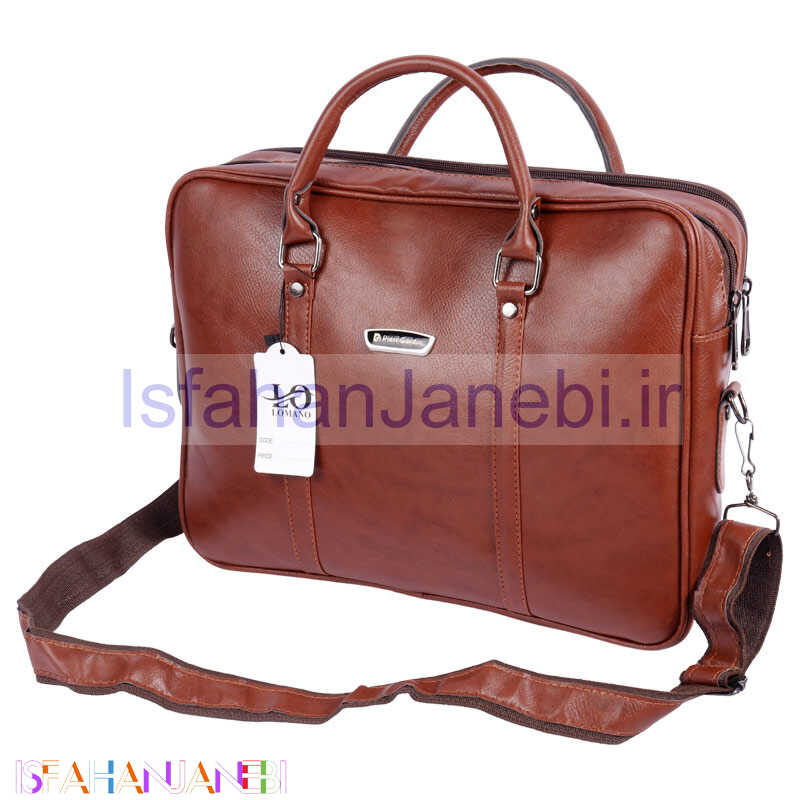 اصفهان جانبی-کیف لپ تاپ دوشی چرم B049