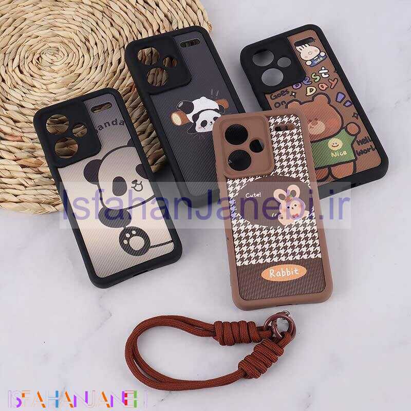 اصفهان جانبی-قاب کبریتی سولید شیائومی Redmi Note 13 Pro Plus محافظ لنزدار با بند مچی