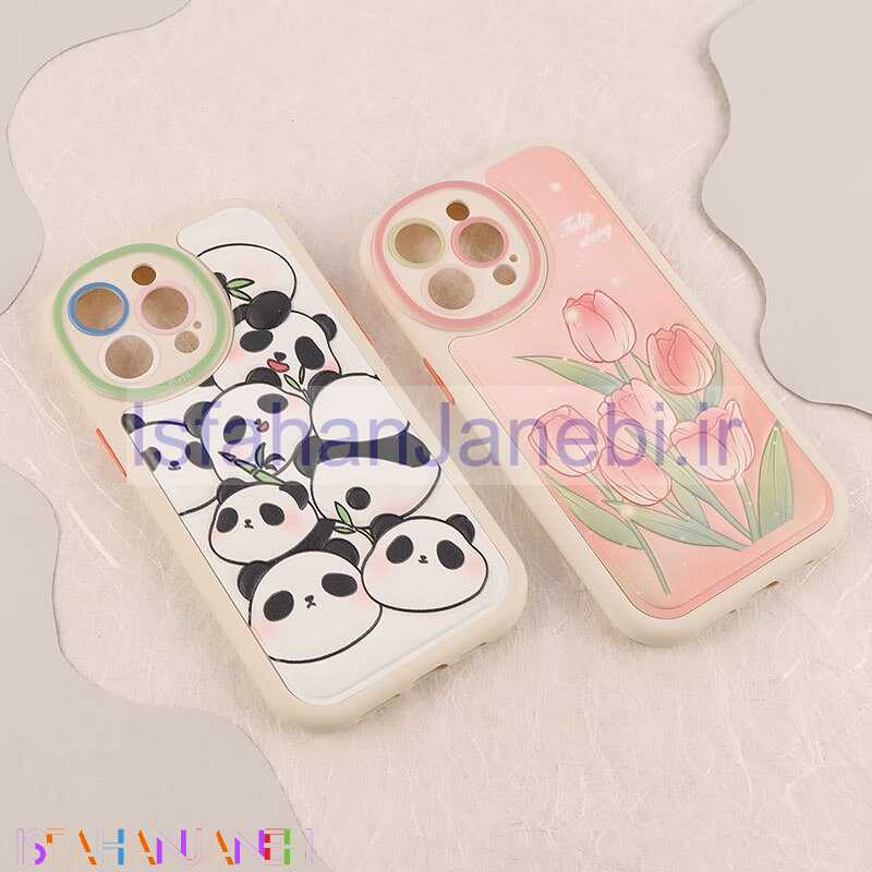 اصفهان جانبی-قاب چرمی آیفون iPhone 14 Pro Max طرح نقاشی برجسته محافظ لنزدار