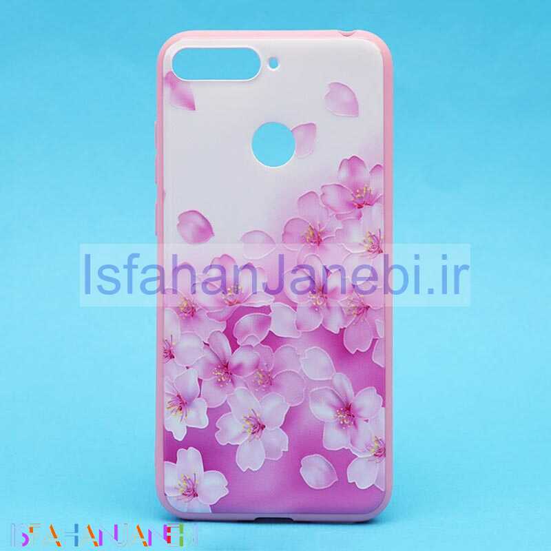 اصفهان جانبی-قاب فانتزی برجسته صورتی طرح گل هواوی Y6 Prime 2018
