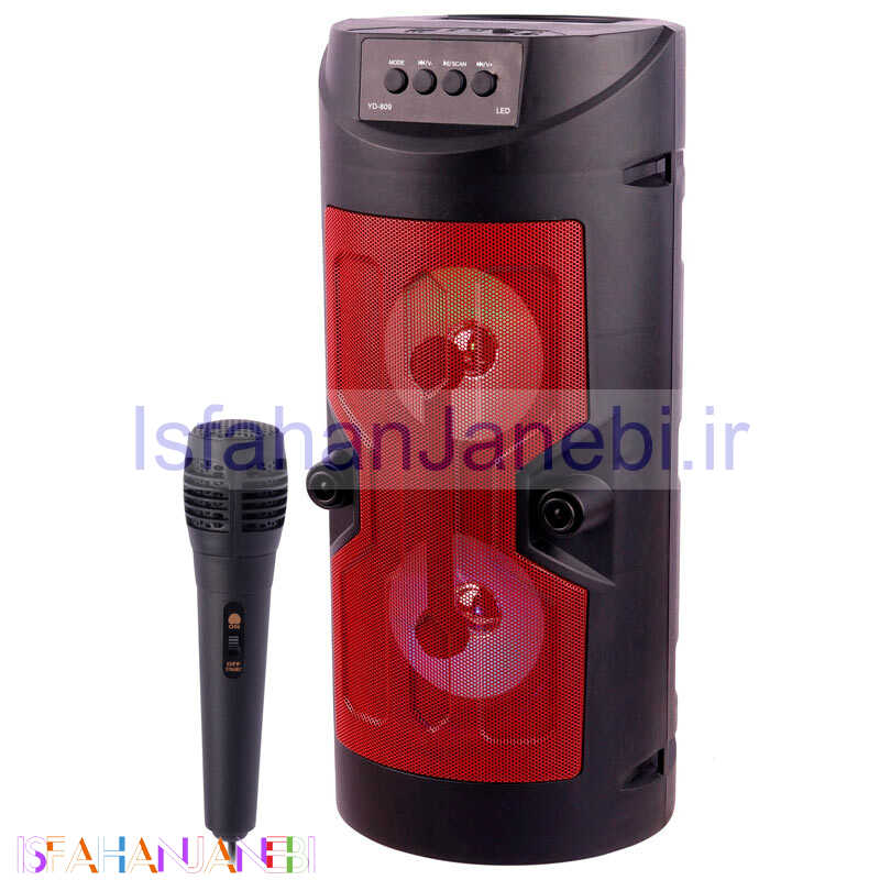اصفهان جانبی-اسپیکر بلوتوثی رم و فلش خور YD-809 + میکروفون