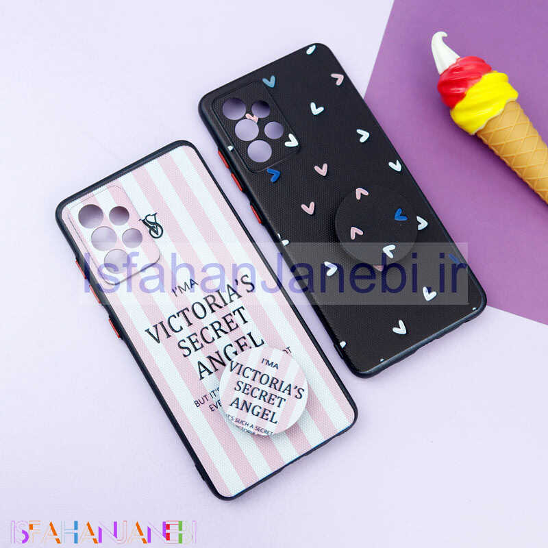 اصفهان جانبی-قاب فانتزی طرحدار دخترانه محافظ لنزدار + پاپ سوکت Samsung Galaxy A52 / A52s سری R