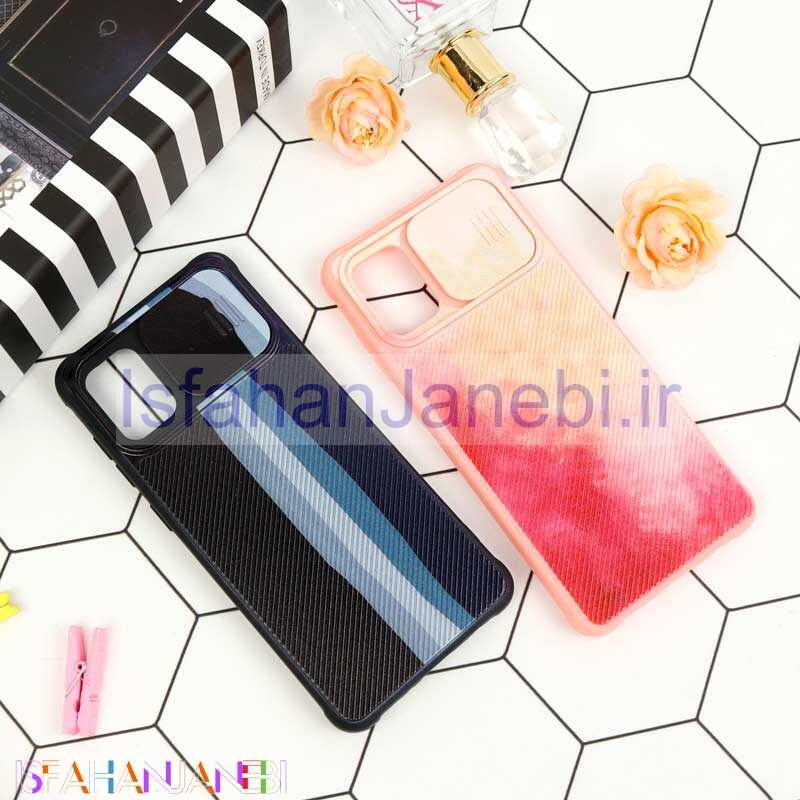 اصفهان جانبی-قاب سیلیکونی رنگین کمانی محافظ لنزدار کشویی Samsung A31