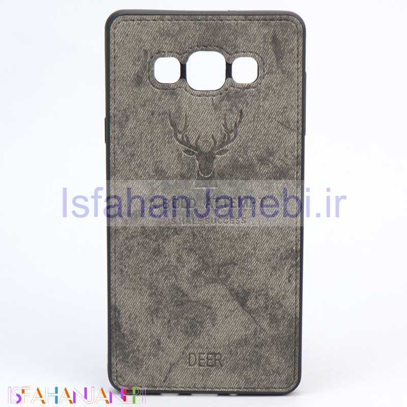 اصفهان جانبی-قاب چرمی طرح گوزن Samsung A7 خاکستری