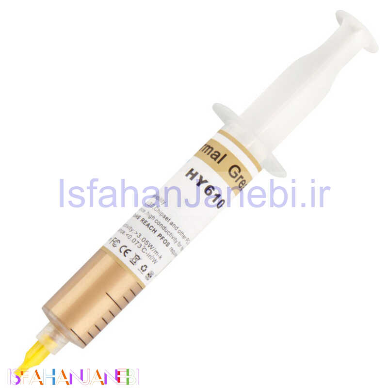 اصفهان جانبی-خمیر سیلیکون سرنگی HY610 Gold 20g