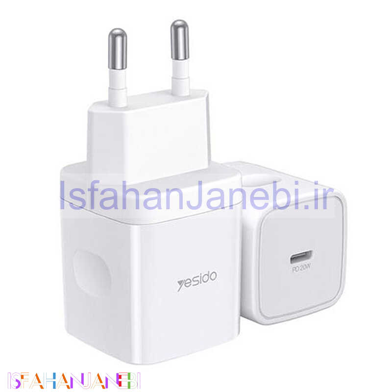 اصفهان جانبی-کلگی فست شارژ Yesido YC30 PD 20W Type-C