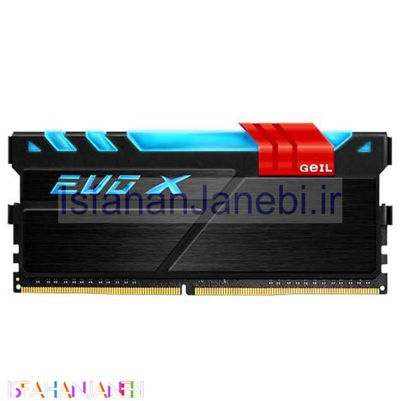 اصفهان جانبی-رم کامپیوتر Geil Evo X DDR4 16GB 2400MHz CL16 RGB Single