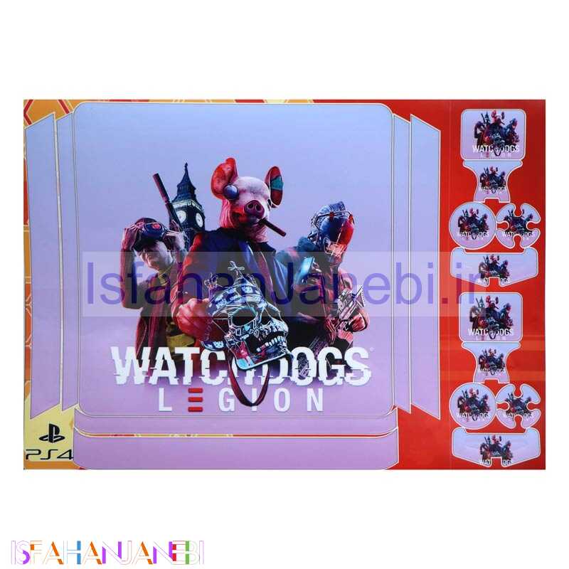 اصفهان جانبی-اسکین پلی استیشن 4 اسلیم طرح Watch Dogs Legion