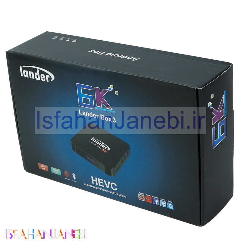 اصفهان جانبی-اندروید باکس Lander Box 3 6K + ریموت کنترل