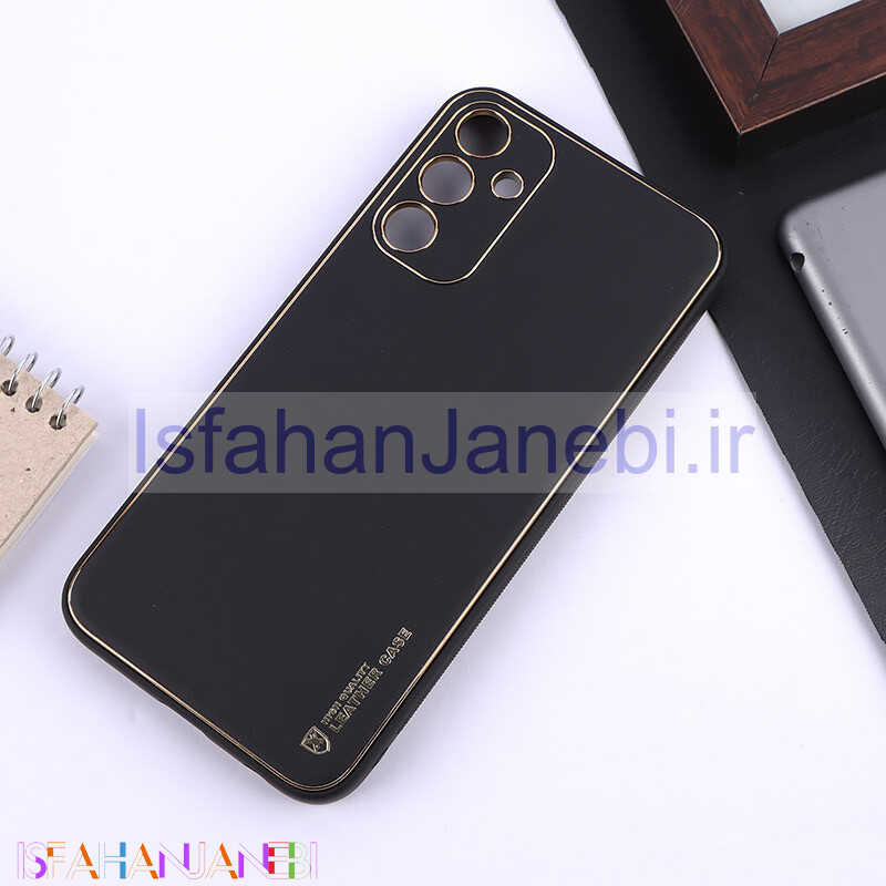 اصفهان جانبی-قاب چرمی My Case سامسونگ Galaxy A15 محافظ لنزدار دور رنگی