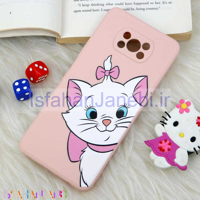 اصفهان جانبی-قاب سیلیکونی عروسکی محافظ لنزدار طرح گربه اشرافی Xiaomi Poco X3