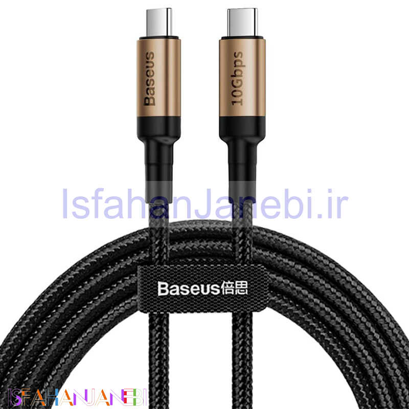 اصفهان جانبی-کابل تبدیل فست شارژ Baseus Cafule Series CATKLF-S Type-C to Type-C 5A QC3.0 PD 100W 1m
