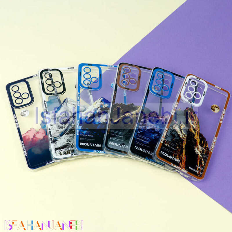 اصفهان جانبی-قاب ژله ای شفاف طرح کوهستان محافظ لنزدار Samsung Galaxy A52 / A52s