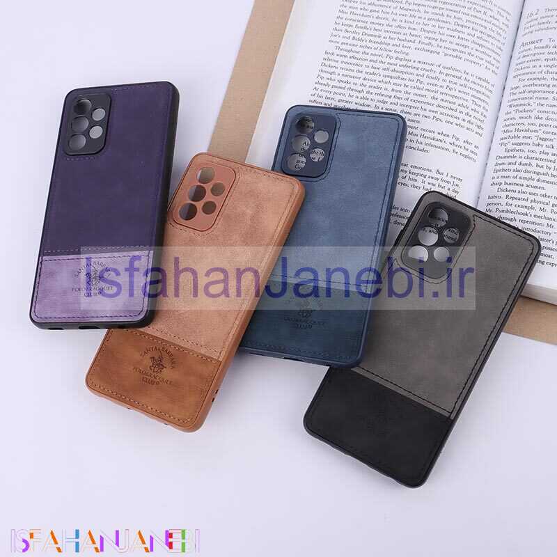 اصفهان جانبی-قاب چرمی Polo & Racquet Club سامسونگ Galaxy A52 / A52s دو تکه محافظ لنزدار