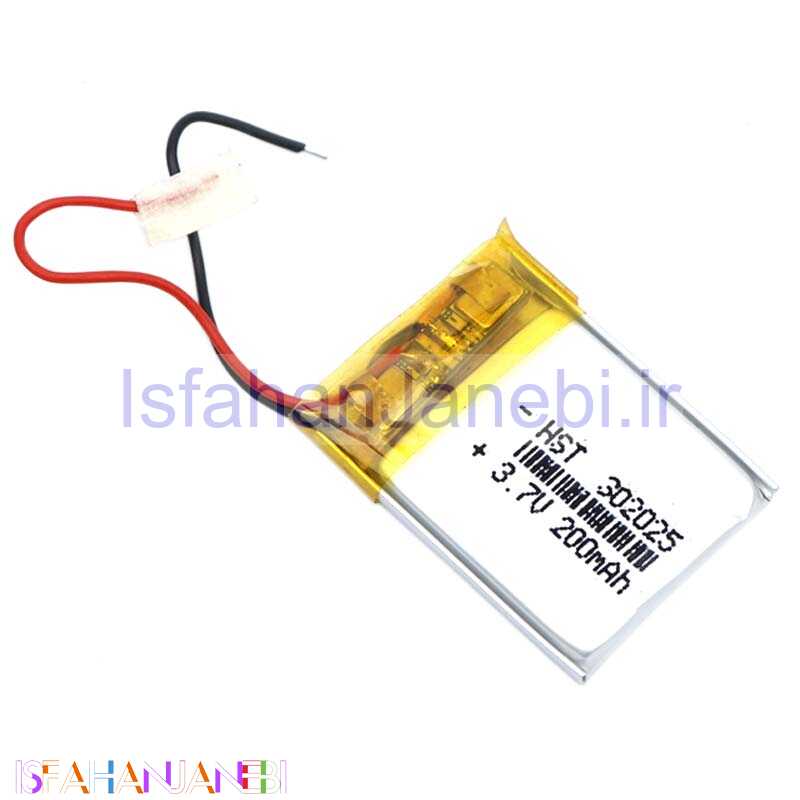 اصفهان جانبی-باتری لیتیوم 200mAh 26*19*2mm 302025