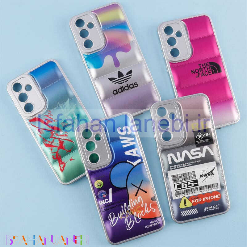 اصفهان جانبی-قاب پافر طرح دار متالیک محافظ لنزدار Samsung Galaxy S23 FE 5G