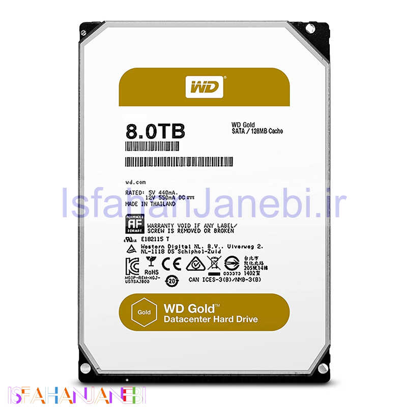 اصفهان جانبی-هارد اینترنال وسترن دیجیتال Western Digital Gold WD8002FRYZ 8TB