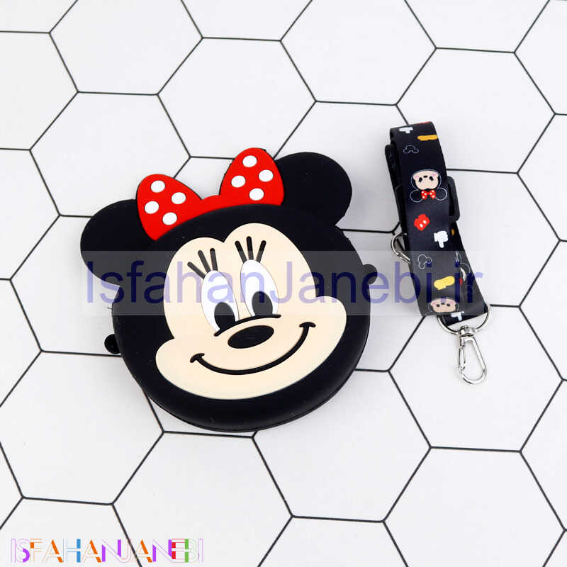 اصفهان جانبی-کیف هندزفری سیلیکونی مینی موس پاپیون قرمز
