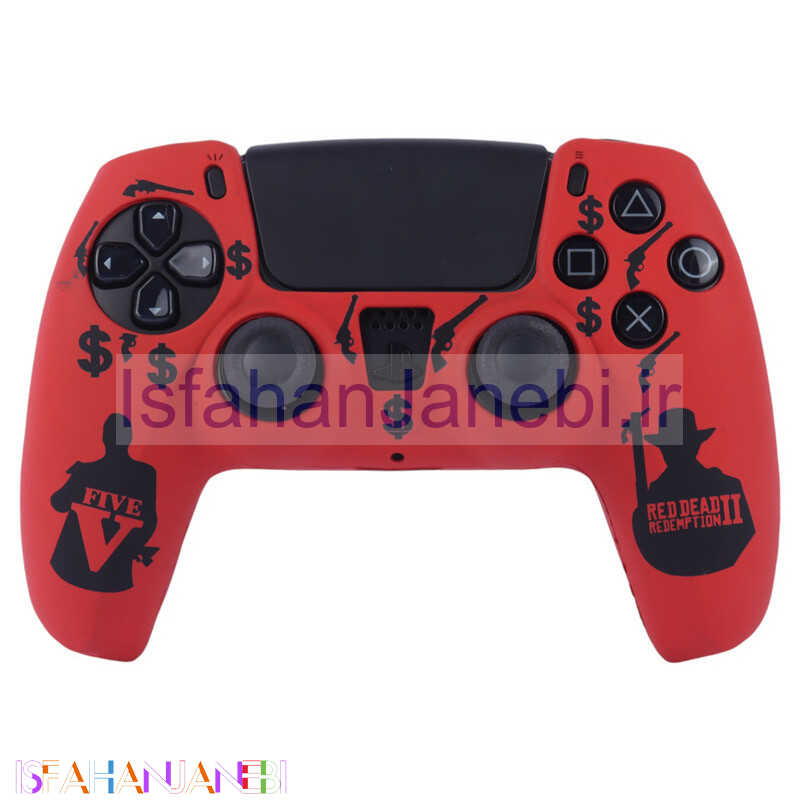 اصفهان جانبی-روکش دسته بازی PS5 طرح RockStar Games قرمز مشکی