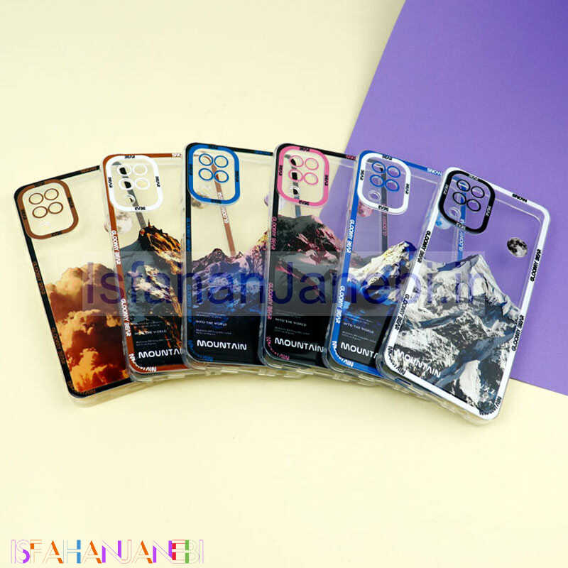 اصفهان جانبی-قاب ژله ای شفاف طرح کوهستان محافظ لنزدار Samsung Galaxy A12