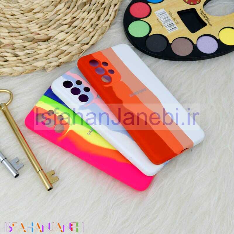 اصفهان جانبی-قاب سیلیکونی اورجینال رنگین کمانی محافظ لنزدار Samsung Galaxy A53 5G