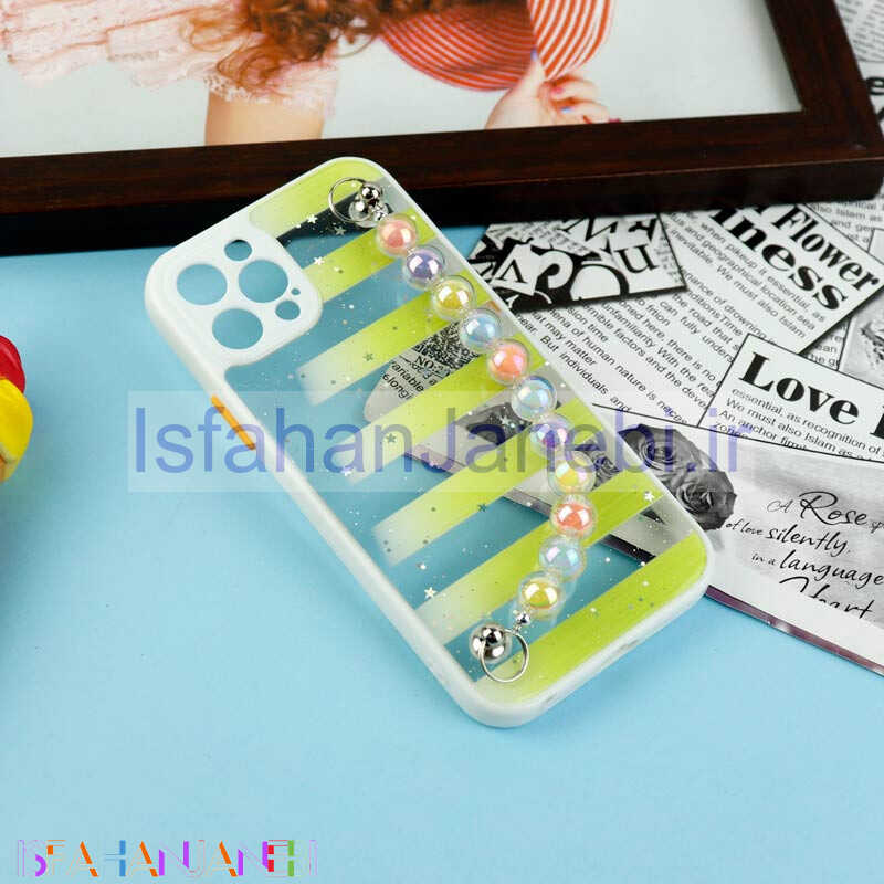 اصفهان جانبی-قاب فانتزی بند مرواریدی محافظ لنزدار iPhone 12 Pro