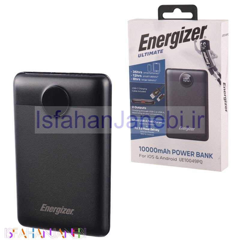 اصفهان جانبی-پاور بانک فست شارژ انرجایزر Ultimate UE10049PQ PD3.0 22.5W ظرفیت 10000 میلی آمپر ساعت