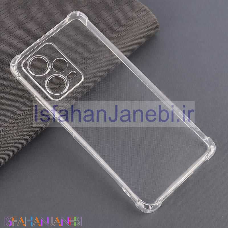 اصفهان جانبی-قاب ژله ای ضربه گیر بی رنگ شیائومی Redmi Note 12 Pro Plus محافظ لنزدار