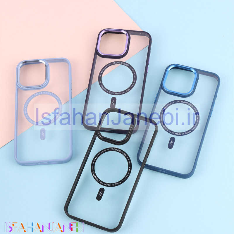 اصفهان جانبی-قاب شفاف Magnetic اصلی مگ سیف iPhone 15 Pro Max