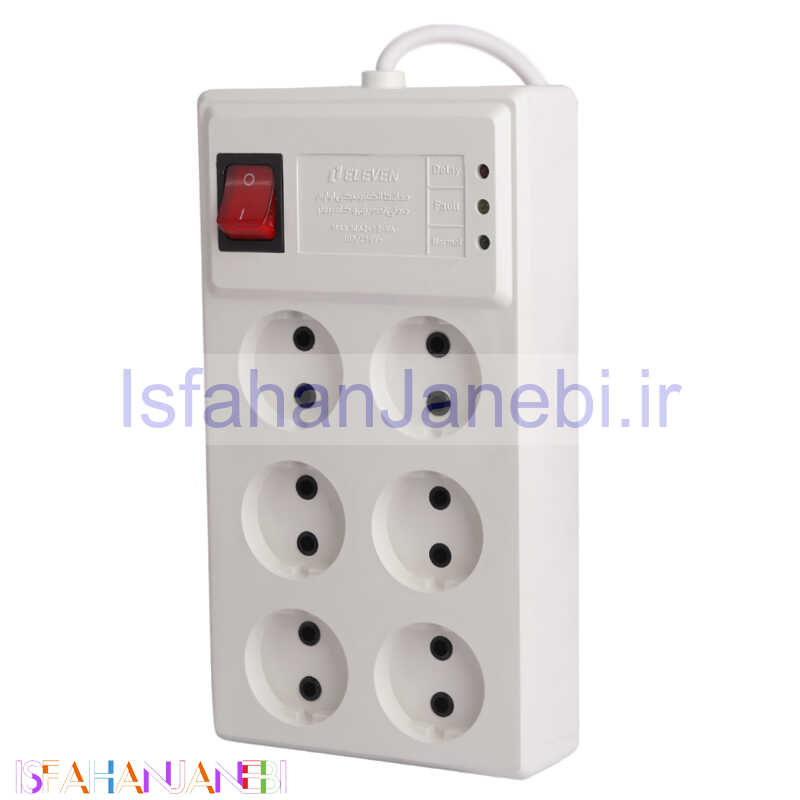 اصفهان جانبی-محافظ برق صوتی تصویری 6 خانه الون VP9006 با کابل 3 متری