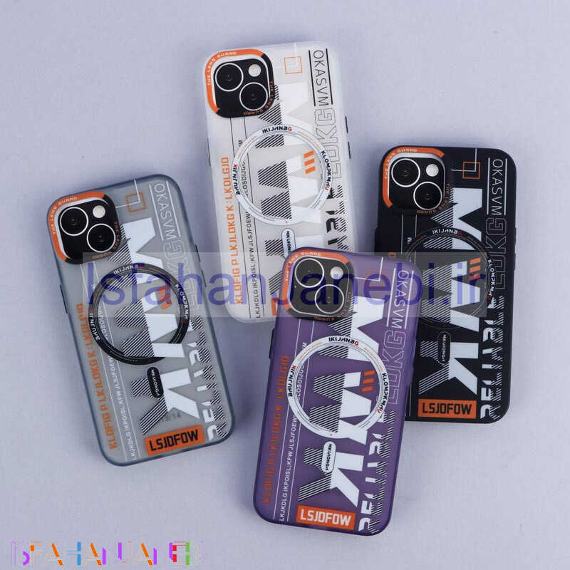 اصفهان جانبی-قاب ضد ضربه پشت مات اورجینال MKUIONGH مگ سیف MWK طرح دار iPhone 13