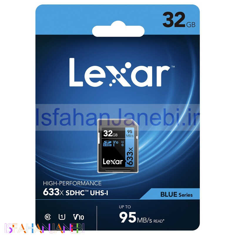اصفهان جانبی-رم اس دی 32 گیگ لکسار Lexar Blue Series 633X U3 C10 95MB/s