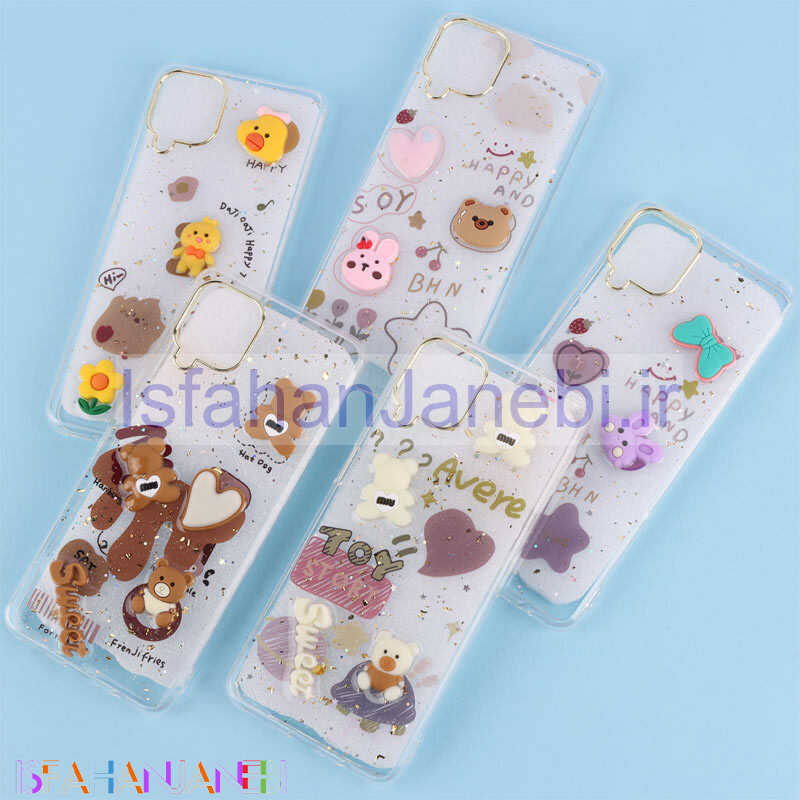 اصفهان جانبی-قاب ژله ای شفاف عروسک برجسته Samsung Galaxy A12 / M12