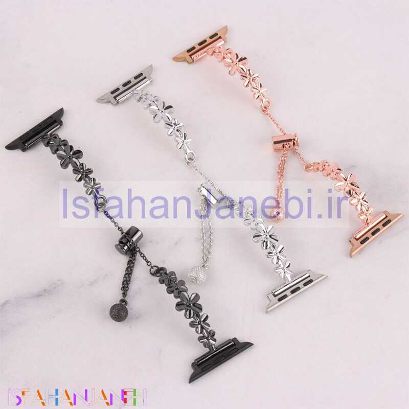 اصفهان جانبی-بند اپل واچ طرح گل Nylon Magnetic سایز 44/45/49 میلی متری