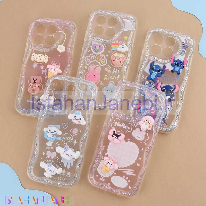 اصفهان جانبی-قاب شاینی شیائومی Poco X6 Pro عروسکی محافظ لنزدار